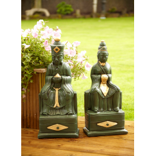 Oriental Statues Green