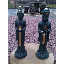 Small Oriental Man & Woman Green Small Oriental Man & Woman Green